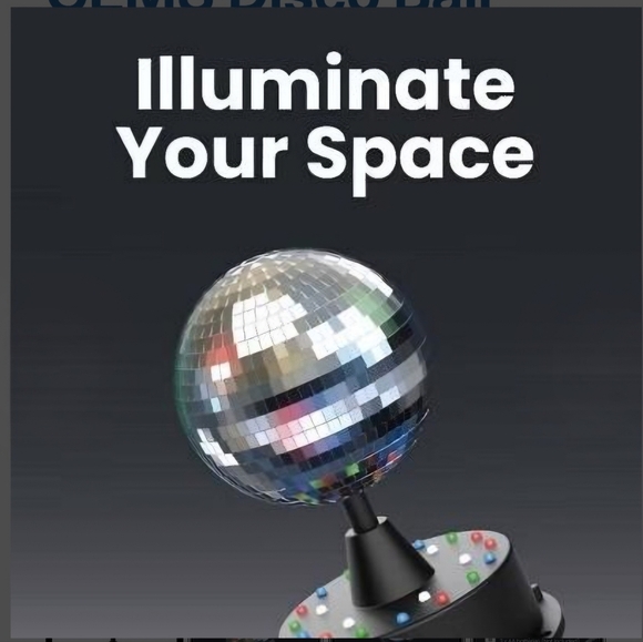 Disco Ball Light Rotating Mirror LED Color Changing Party Lamp Dance - Picture 4 of 4